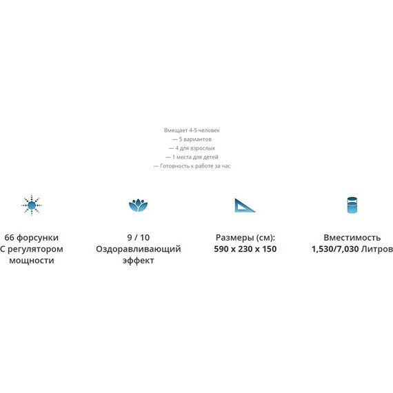 Спа бассейн Vortex Spas Hydrozone 591х230х150 см - фото 19