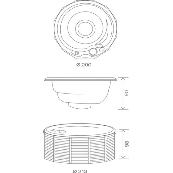 Спа бассейн USSPA Privat Spa Noel 213х213 см - фото 7