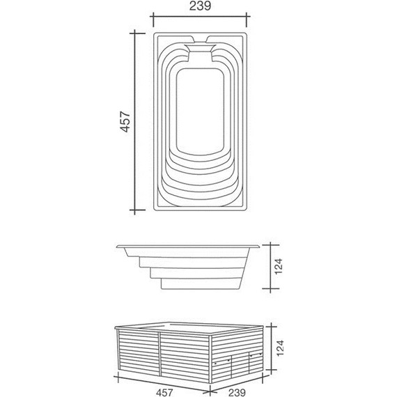 Спа бассейн USSPA Swim Spa M 457х239 см - фото 6