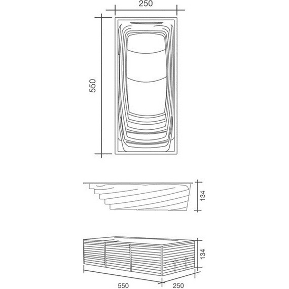 Спа бассейн USSPA Swim Spa XL 550х250 см, для коммерческого использования - фото 5