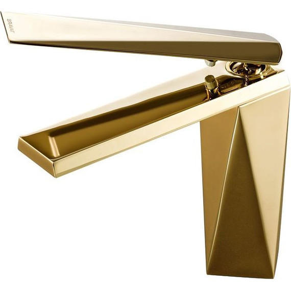 Смеситель для раковины Bravat Diamond L F118102G-2-ENG, золото, Цвет производителя: золото - фото 2