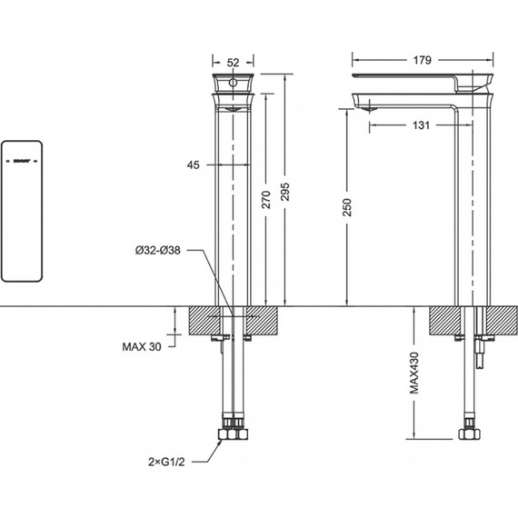Смеситель для раковины высокий Bravat Phillis F156101C-A-ENG - фото 2