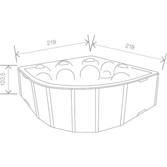 Спа бассейн Vibes by USSPA Trusto 219х219 см, gypsum - фото 3