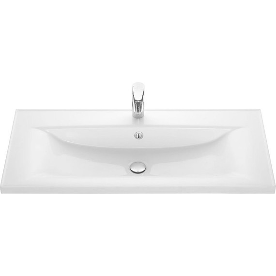 Раковина врезная на столешницу Акватон Айрис 100 см 1A723031AG010 - фото, картинка 2 Раковина врезная на столешницу Акватон Айрис 100 см 1A723031AG010 - фото 2