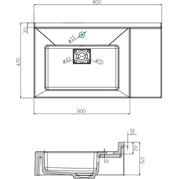 Раковина мебельная Акватон Сакура 80 см 1A71993KSK010 - фото 5