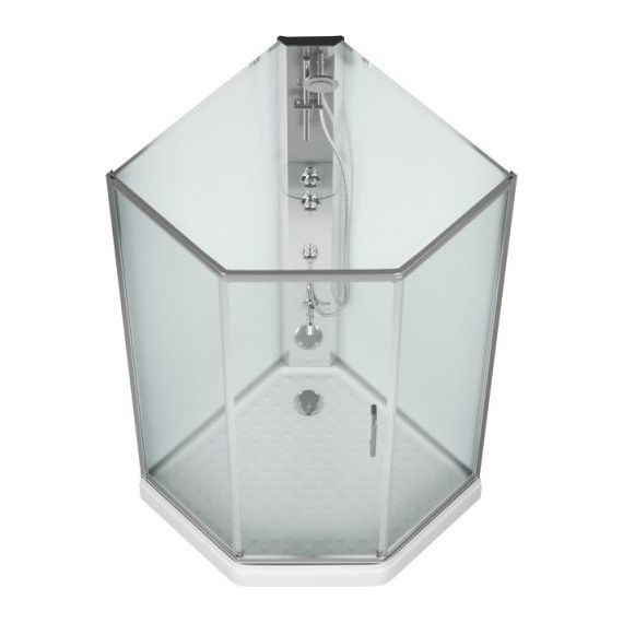 Душевая кабина Bravat Waterfall 90х90 см BC090.6100A, хром/прозрачное - фото 2