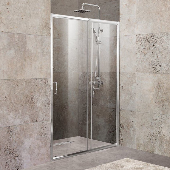 Душевая дверь BelBagno 120 см UNIQUE-BF-1-120/135-C-Cr, хром/прозрачное - фото 