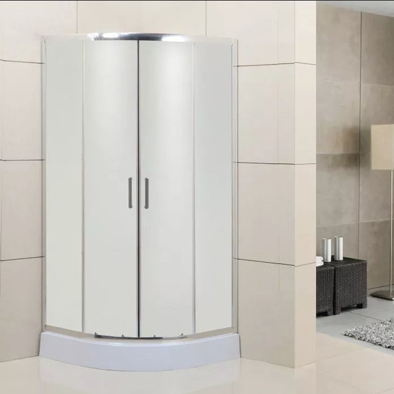 Душевое ограждение BelBagno 90х90 см UNO-195-R-2-90-P-Cr, хром/матовое - фото 