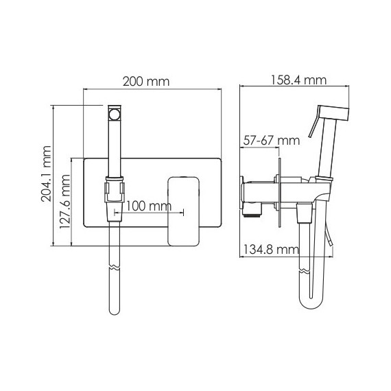Набор для гигиенического душа WasserKraft Aller 10638 - фото 3