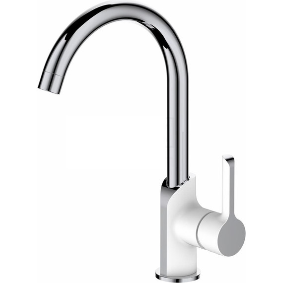 Смеситель для кухни Haiba HB70805-8, белый/хром - фото 