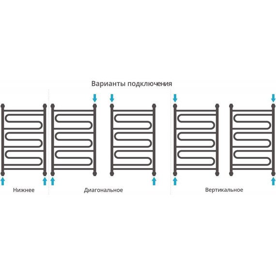 Полотенцесушитель водяной Сунержа Элегия+ П11 800х500 мм 020-0205-8050, шампань - фото 3