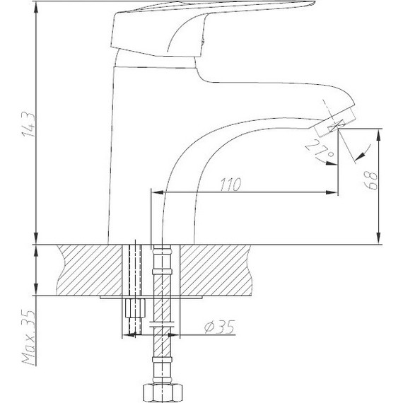 Смеситель для раковины Haiba HB1004 - фото 2