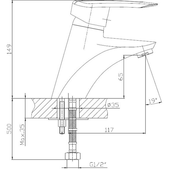 Смеситель для раковины Haiba HB1007 - фото 3