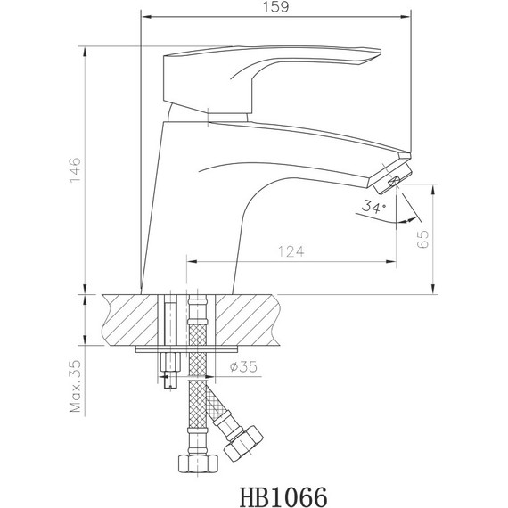 Смеситель для раковины Haiba HB1066 - фото, картинка 2 Смеситель для раковины Haiba HB1066 - фото 2