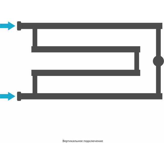 Полотенцесушитель водяной Сунержа High-Tech model "G" П4 320x650 мм 31-4051-3265, чёрный матовый - фото 3