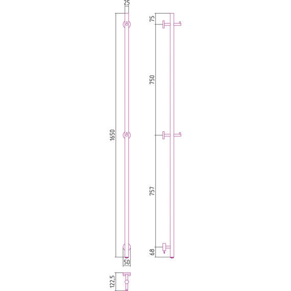 Полотенцесушитель электрический Сунержа Аскет 1650 мм 03-0850-1650, золото - фото, картинка 5 Полотенцесушитель электрический Сунержа Аскет 1650 мм 03-0850-1650, золото - фото 5