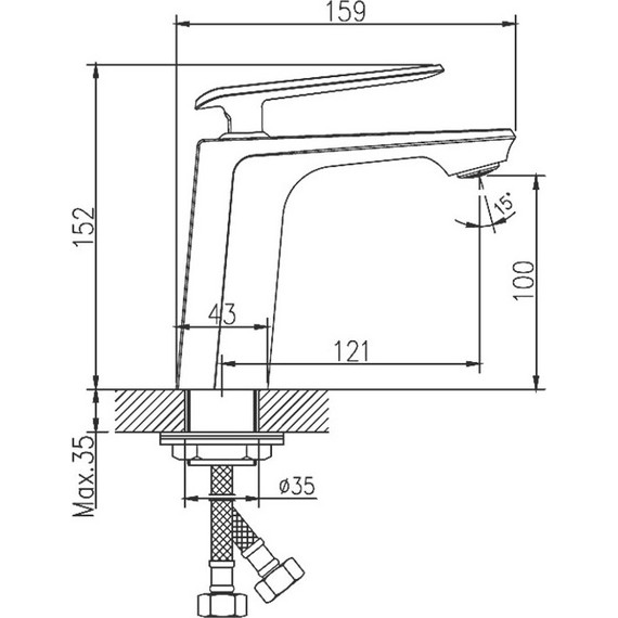 Смеситель для раковины Haiba HB10548-7, черный/хром - фото, картинка 6 Смеситель для раковины Haiba HB10548-7, черный/хром - фото 6