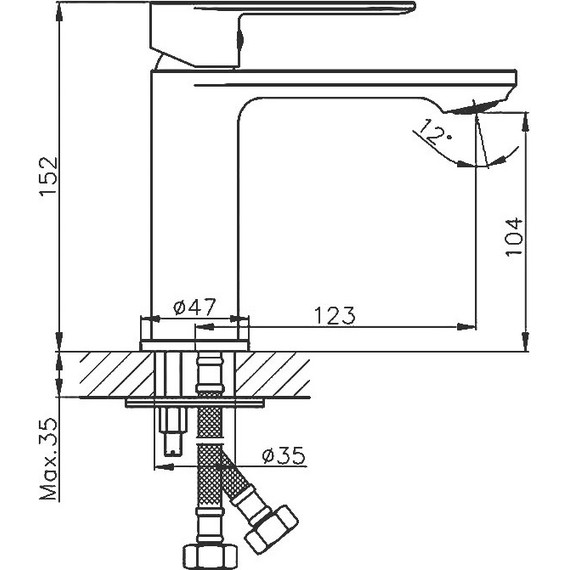 Смеситель для раковины Haiba HB10590-7, чёрный матовый - фото, картинка 2 Смеситель для раковины Haiba HB10590-7, чёрный матовый - фото 2