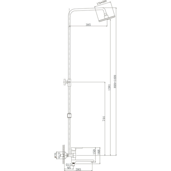 Душевая стойка Haiba HB2424 - фото, картинка 5 Душевая стойка Haiba HB2424 - фото 5