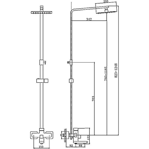 Душевая стойка Haiba HB24803, нержавеющая сталь - фото, картинка 8 Душевая стойка Haiba HB24803, нержавеющая сталь - фото 8