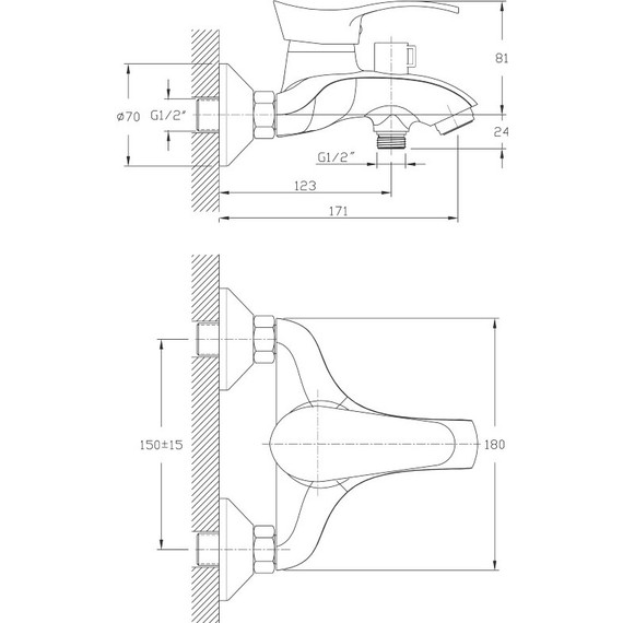 Смеситель для ванны Haiba HB6001 - фото 2