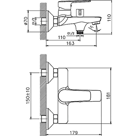 Смеситель для ванны Haiba HB60563 - фото, картинка 2 Смеситель для ванны Haiba HB60563 - фото 2