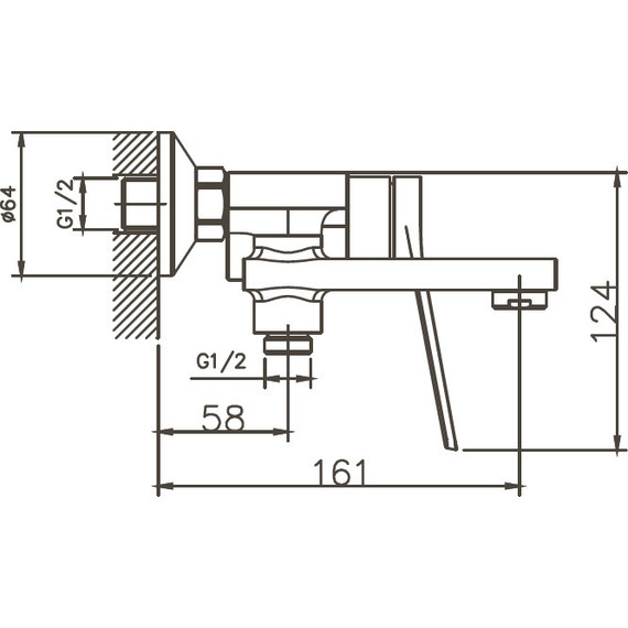 Смеситель для ванны Haiba HB60572 - фото, картинка 2 Смеситель для ванны Haiba HB60572 - фото 2