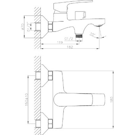 Смеситель для ванны Haiba HB60587 - фото, картинка 2 Смеситель для ванны Haiba HB60587 - фото 2