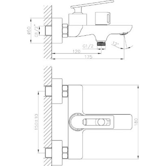 Смеситель для ванны Haiba HB60589 - фото 2