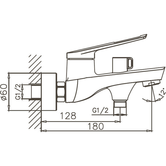 Смеситель для ванны Haiba HB60595 - фото, картинка 2 Смеситель для ванны Haiba HB60595 - фото 2