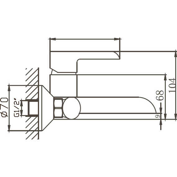 Смеситель для ванны Haiba HB60805-8, белый/хром - фото 2