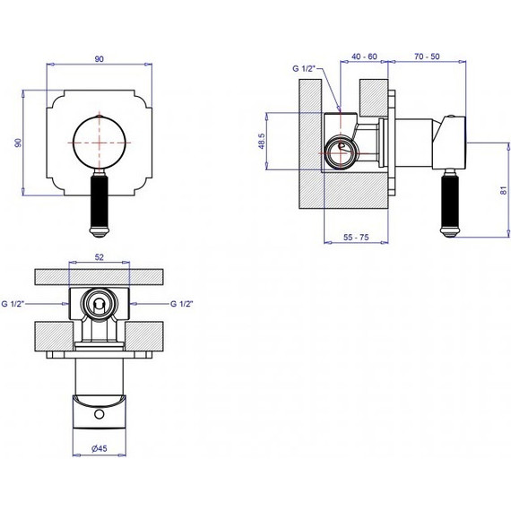 Смеситель для душа Cezares APHRODITE-DIM2-01-Bi, Цвет производителя: хром - фото 2