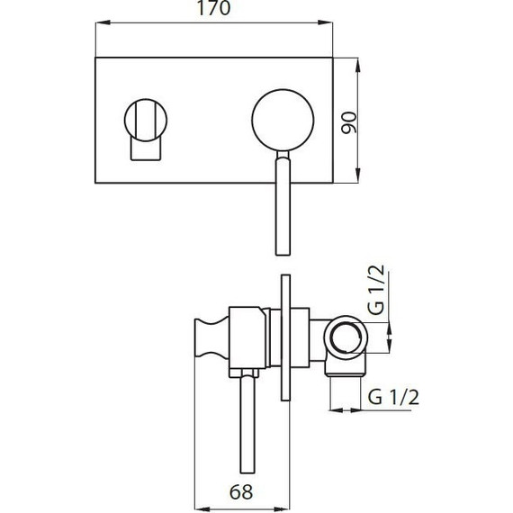 Набор для гигиенического душа Cezares APHRODITE-DIF-02-Bi, бронза, Цвет производителя: бронза - фото 2