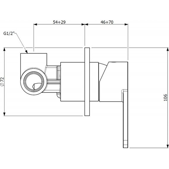 Смеситель для душа Cezares GLAM-DIM-01 - фото 2