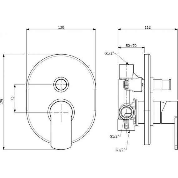 Смеситель для ванны Cezares GLAM-VDIM-01 - фото 2