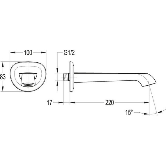 Излив для ванны Cezares LIBERTY-F-SC-01 - фото 2