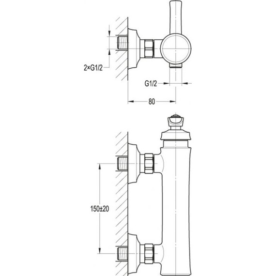 Смеситель для душа Cezares LIBERTY-F-D-01 - фото 2