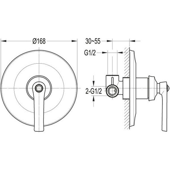 Смеситель для душа Cezares LIBERTY-F-DIM-01 - фото 2