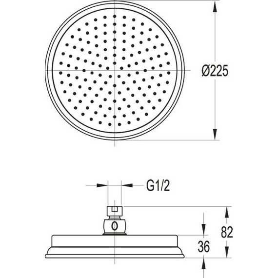 Верхний душ Cezares CZR-F-SP11-01 225х225 мм - фото 2