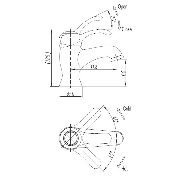 Смеситель для раковины Cezares LIRA-C-LS1-01, Цвет производителя: хром - фото, картинка 2 Смеситель для раковины Cezares LIRA-C-LS1-01, Цвет производителя: хром - фото 2