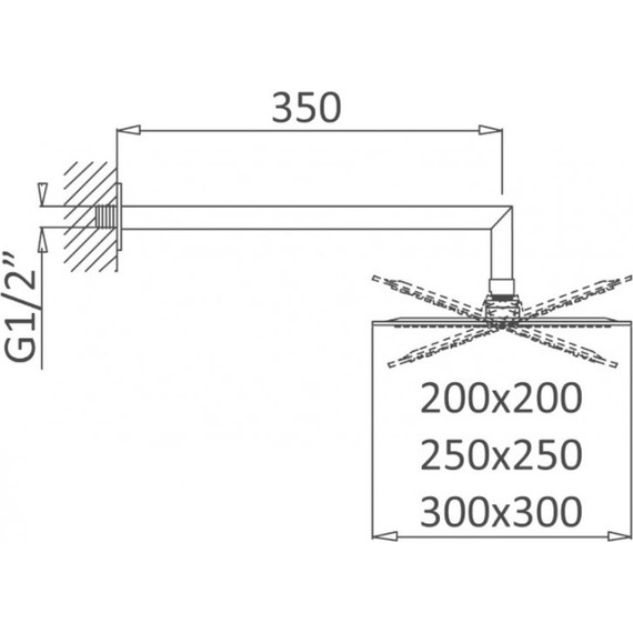 Верхний душ Cezares PORTA-TDDQ-30-01 300х300 мм - фото, картинка 2 Верхний душ Cezares PORTA-TDDQ-30-01 300х300 мм - фото 2