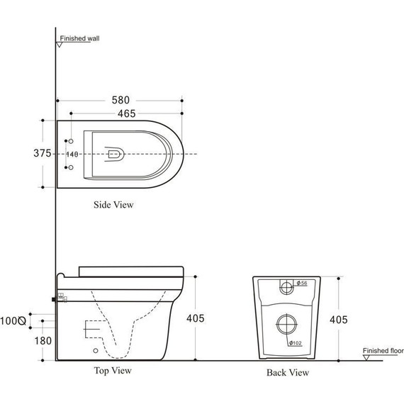Унитаз приставной безободковый Aquanet Rimless Nova-F BL-101N-FST 203340 с тонкой крышкой микролифт - фото 7