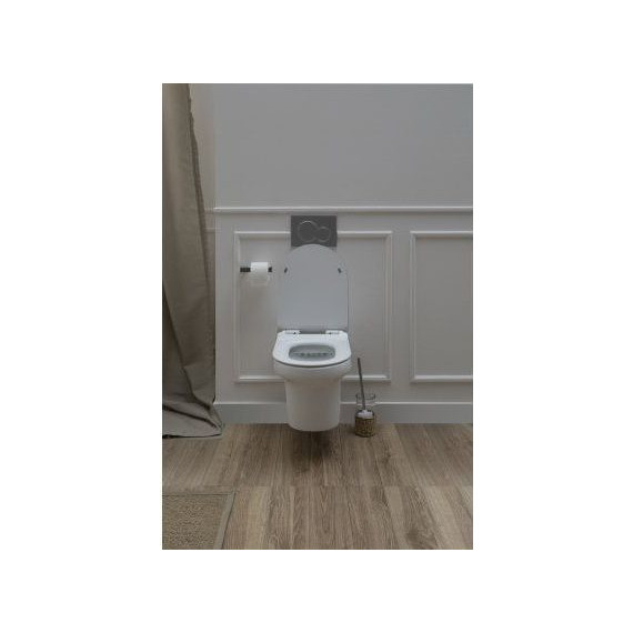 Унитаз подвесной Aquanet Rimless Nova-W BL-101N-WHT 211914 с тонкой крышкой микролифт - фото 11