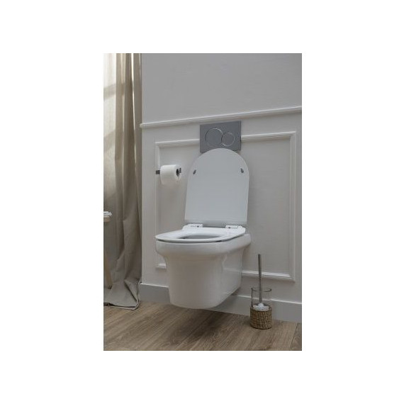 Унитаз подвесной Aquanet Rimless Nova-W BL-101N-WHT 211914 с тонкой крышкой микролифт - фото 12