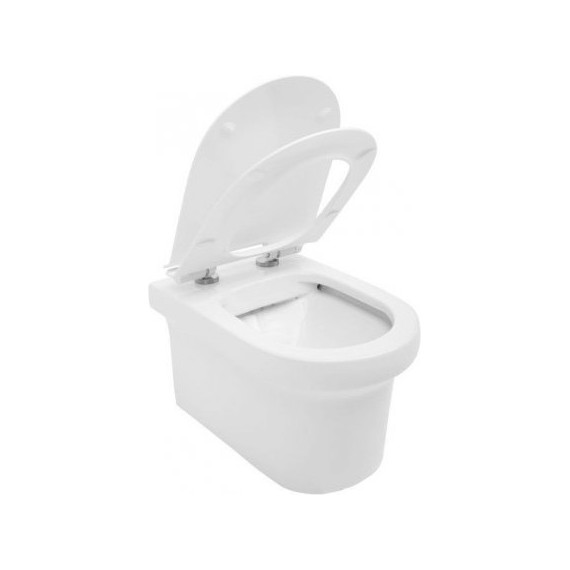 Унитаз подвесной Aquanet Rimless Nova-W BL-101N-WHT 211914 с тонкой крышкой микролифт - фото 4