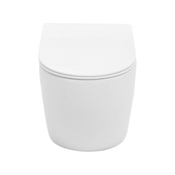 Унитаз подвесной Aquanet Rimless Cetus-W BL-102N-WHT 211908 с тонкой крышкой микролифт, Цвет производителя: белый - фото 2