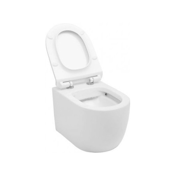 Унитаз подвесной Aquanet Rimless Cetus-W BL-102N-WHT 211908 с тонкой крышкой микролифт, Цвет производителя: белый - фото 4