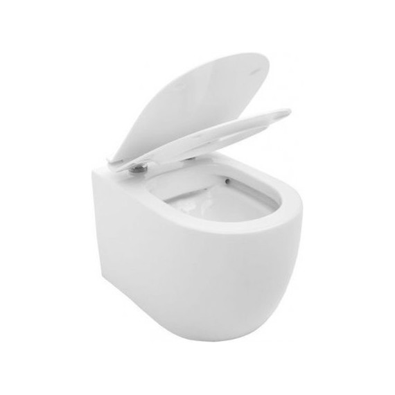 Унитаз подвесной Aquanet Rimless Cetus-W BL-102N-WHT 211908 с тонкой крышкой микролифт, Цвет производителя: белый - фото 6