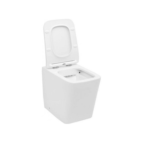 Унитаз приставной безободковый Aquanet Rimless Tavr-F BL-103N-FST 203348 с тонкой крышкой микролифт - фото 4