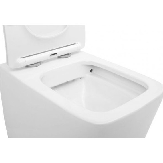Унитаз приставной безободковый Aquanet Rimless Tavr-F BL-103N-FST 203348 с тонкой крышкой микролифт - фото 7
